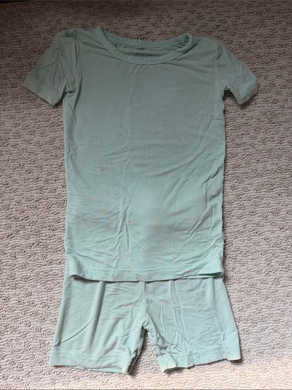 Little Sleepies Short Sleeve Pajama Set - Mint Green